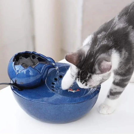 Fontaine à boire électrique en céramique pour chat Pour toi Mon chat