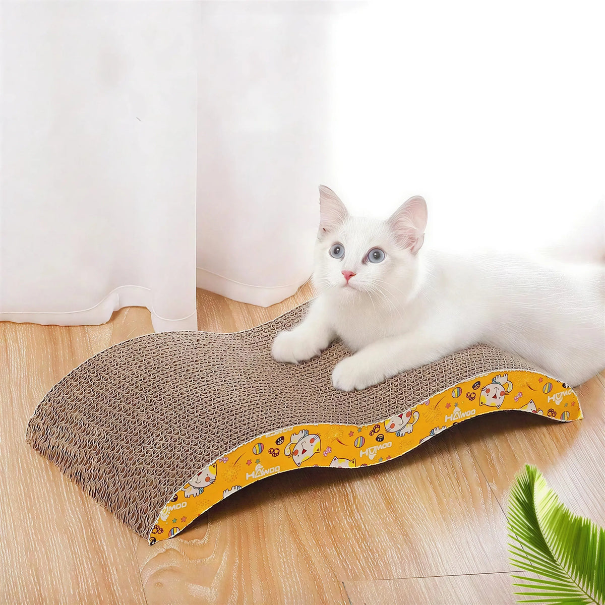 Griffoir Chat Ondulé en Carton XXL Pour toi Mon chat