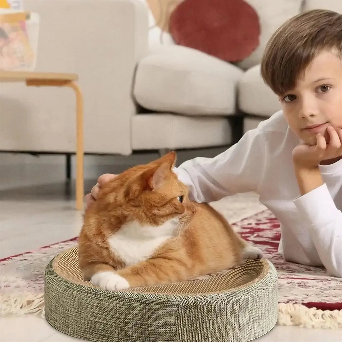 Griffoir Chat Rond en Sisal Tressé Pour toi Mon chat
