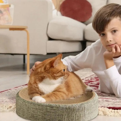 Griffoir Chat Rond en Sisal Tressé Pour toi Mon chat