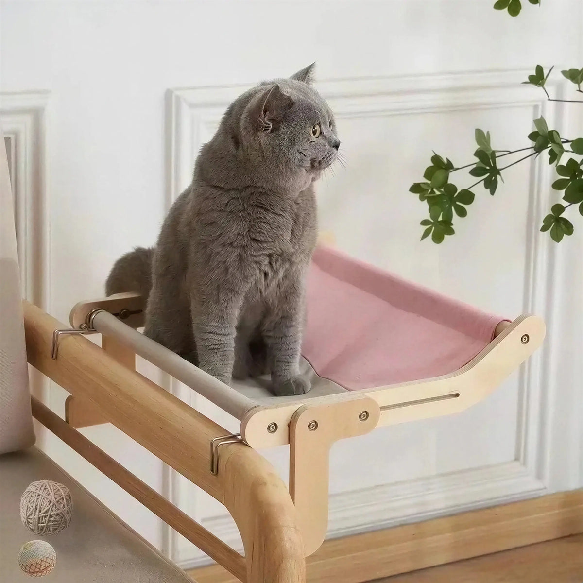 Hamac de Lit pour Chat à Fixation Bois Pour toi Mon chat