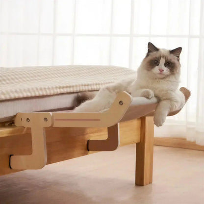 Hamac de Lit pour Chat à Fixation Bois Pour toi Mon chat