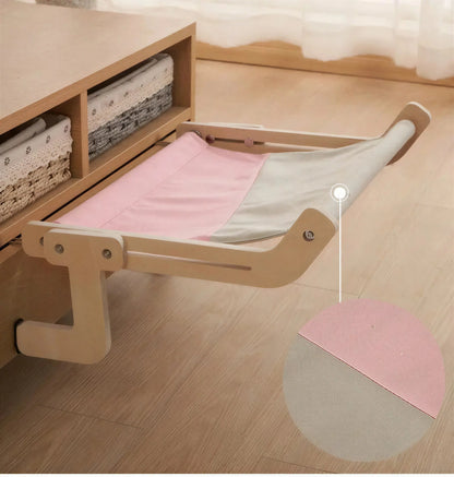 Hamac de Lit pour Chat à Fixation Bois Pour toi Mon chat