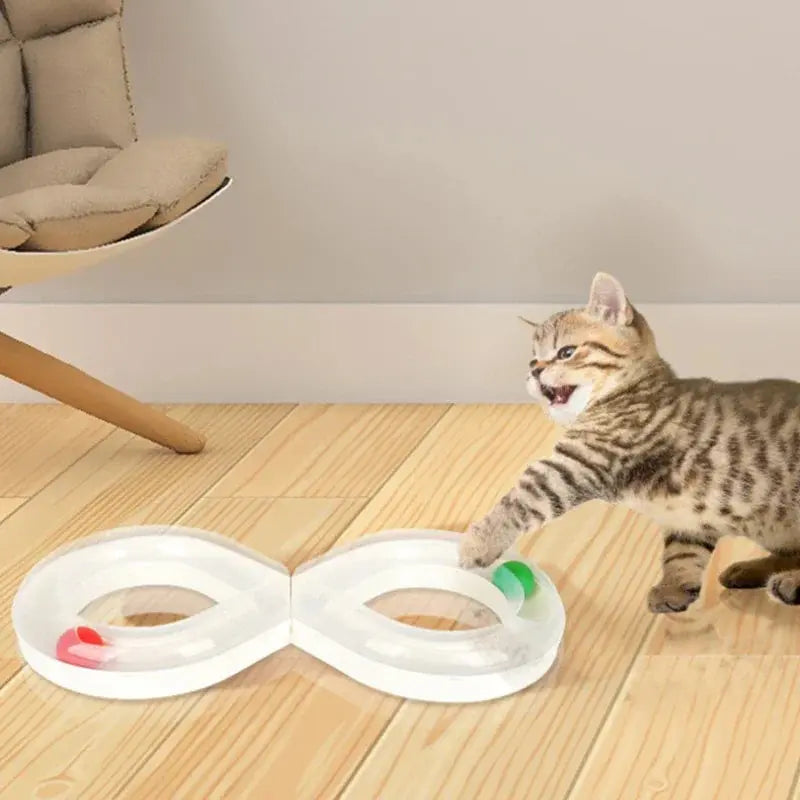 Household Cat Toy Turntable Cat Teasing Set Small Cat Tunnel Sports Stick Supplies Practice Focus Meet Nature Pet  turntable Pour toi Mon chat