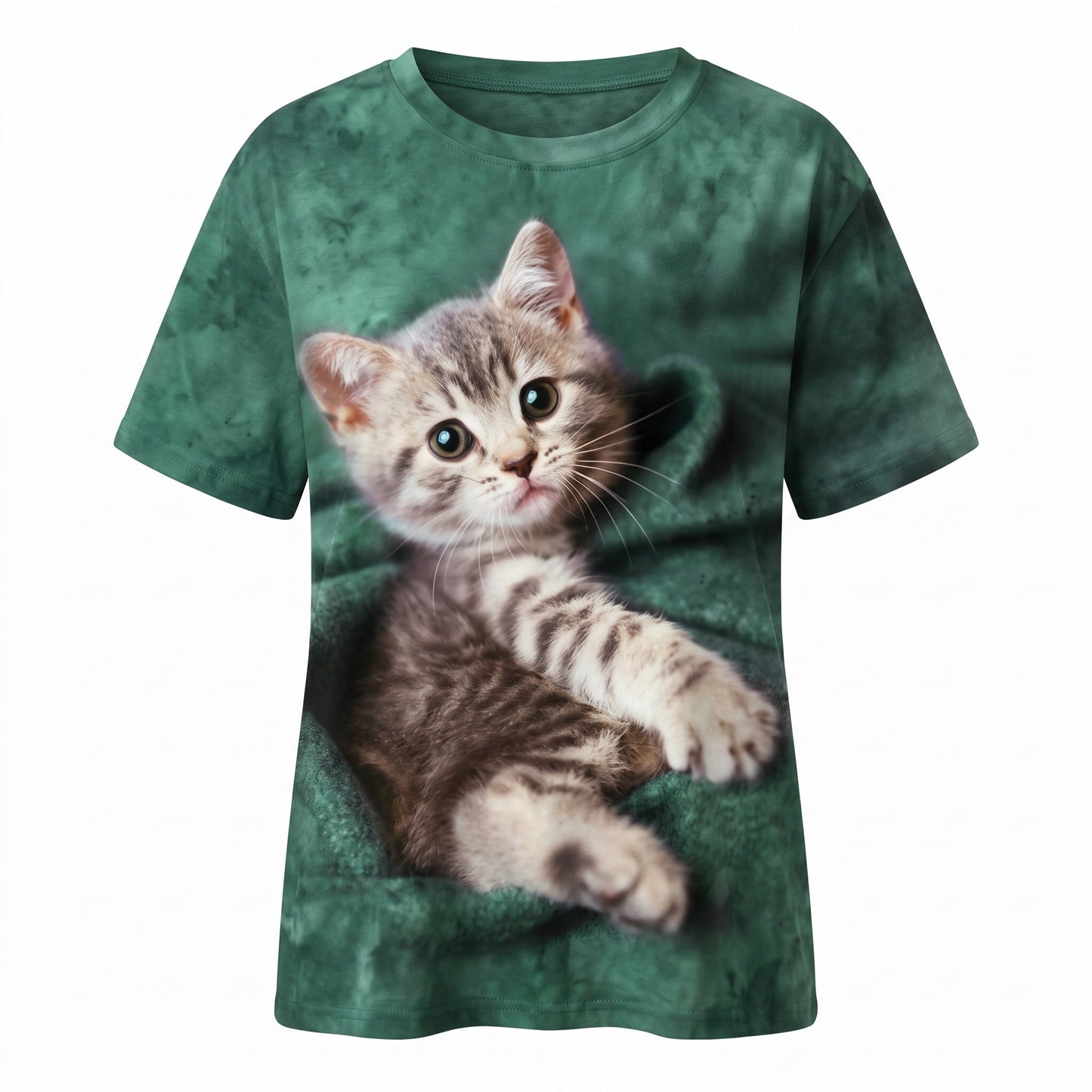 T-shirt avec chat mignon imprimé en 3D pour femme Pour toi Mon chat