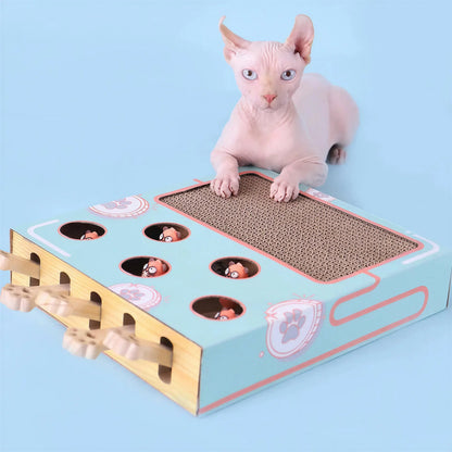Jeu Interactif pour Chat en Bois à Trous Pour toi Mon chat