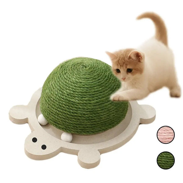 Jouet à gratter durable en forme de tortue en sisal pour chat Pour toi Mon chat