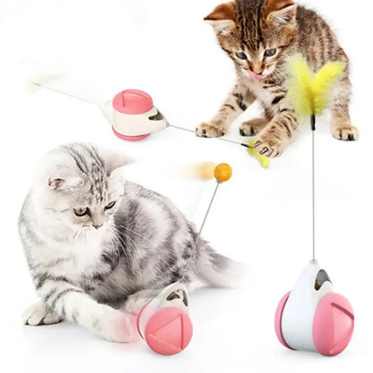Jouet amusant rotatif avec tige et plume pour chat Pour toi Mon chat