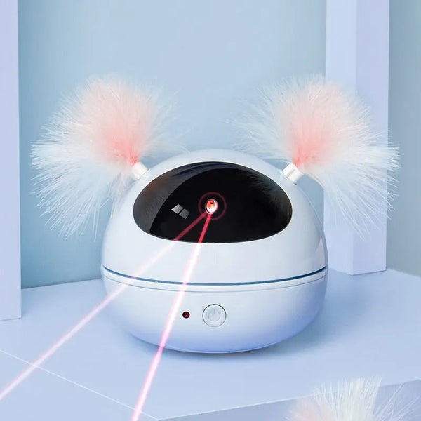 Jouet rotatif électrique lumineux à laser avec plumes pour chat Pour toi Mon chat