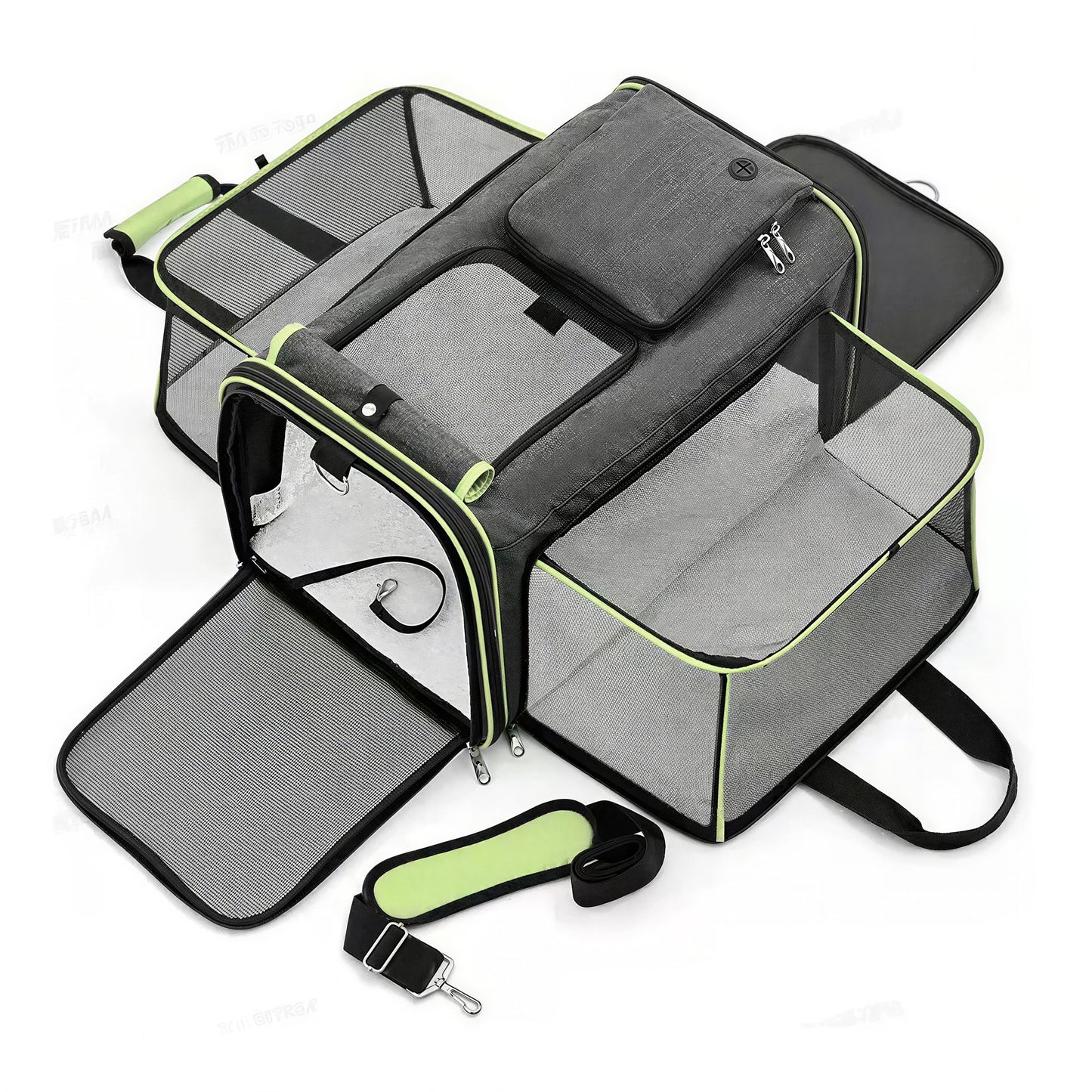 Sac de transport pliable et respirant en tissu oxford pour chat - vue 3