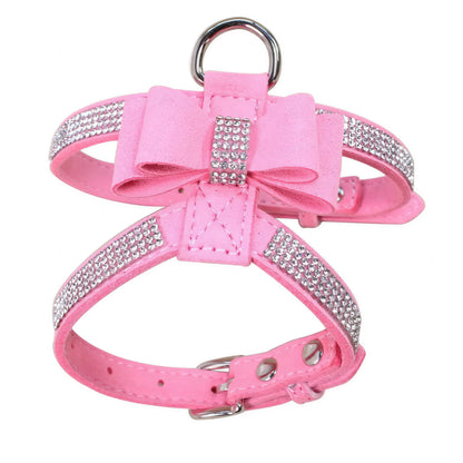 Harnais de poitrine en strass avec nœud de papillon pour chat Pour toi Mon chat