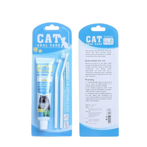 Kit de dentifrice enzyme pour chat Pour toi Mon chat