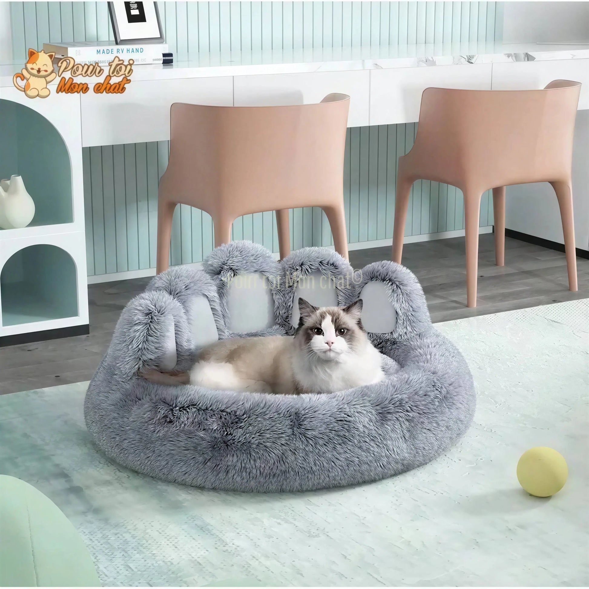 LIT À GRIFFES D’OURS POUR CHAT - TEDDYCAT™ Pour toi Mon chat