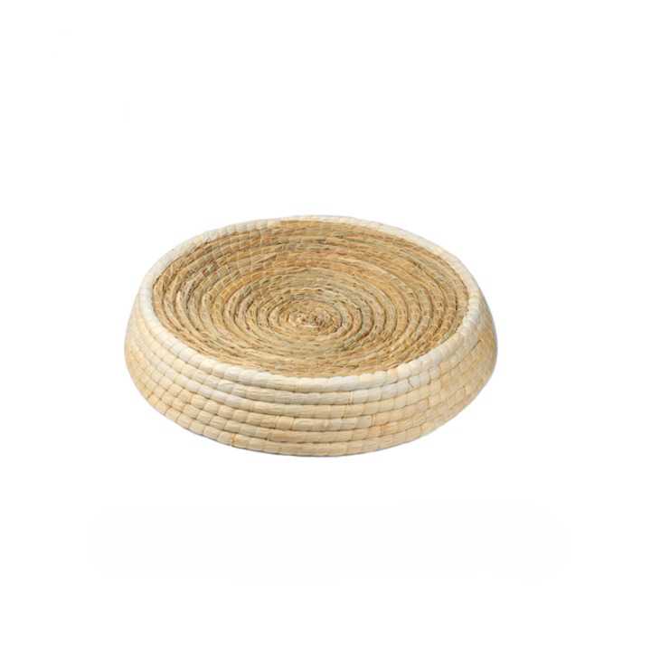 Lit en paille tissé à la main pour chat Pour toi Mon chat