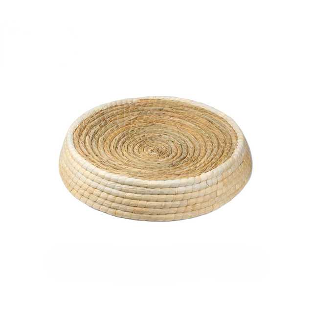 Lit en paille tissé à la main pour chat Pour toi Mon chat