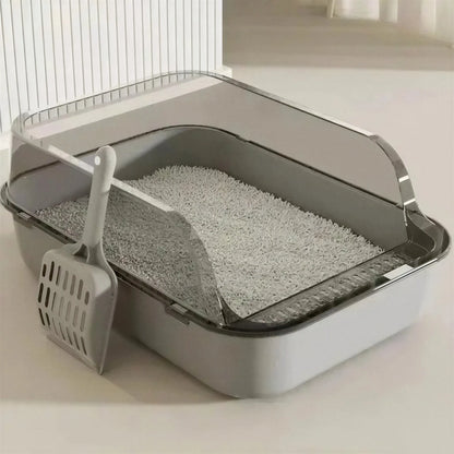 Litière Chaton avec Rebords Anti Éclaboussures en Plastique Pour toi Mon chat