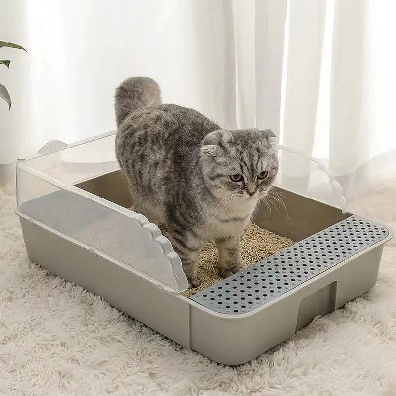 Litière pour chat de grande taille semi-fermée Pour toi Mon chat