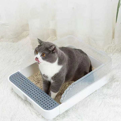 Litière pour chat de grande taille semi-fermée Pour toi Mon chat