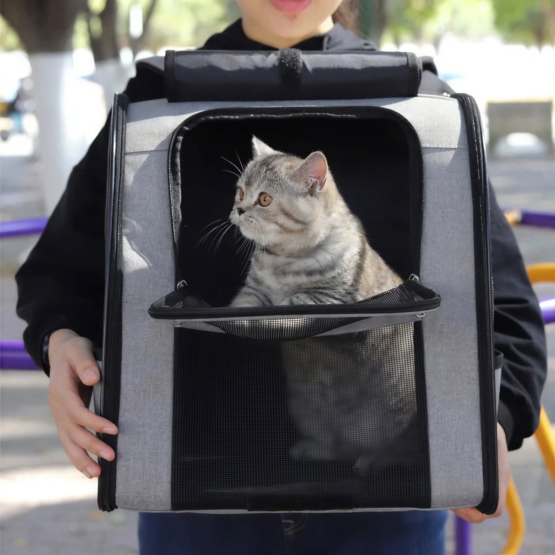 Sac de transport à bandoulière pour chat Pour toi Mon chat