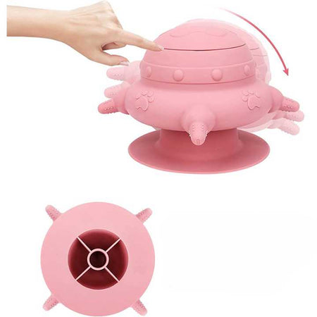 Mangeoire en silicone avec quatre tétines pour chat Pour toi Mon chat