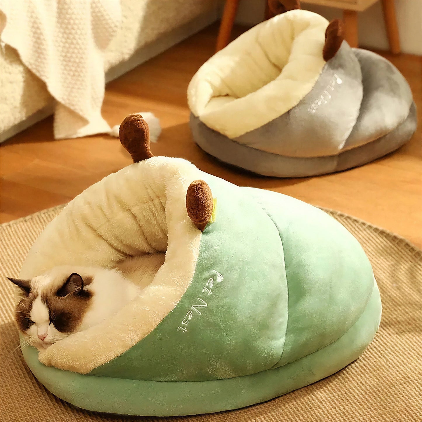 Lit Pour Chat En Forme De Chausson Avec Des Bois De Renne Pour toi Mon chat
