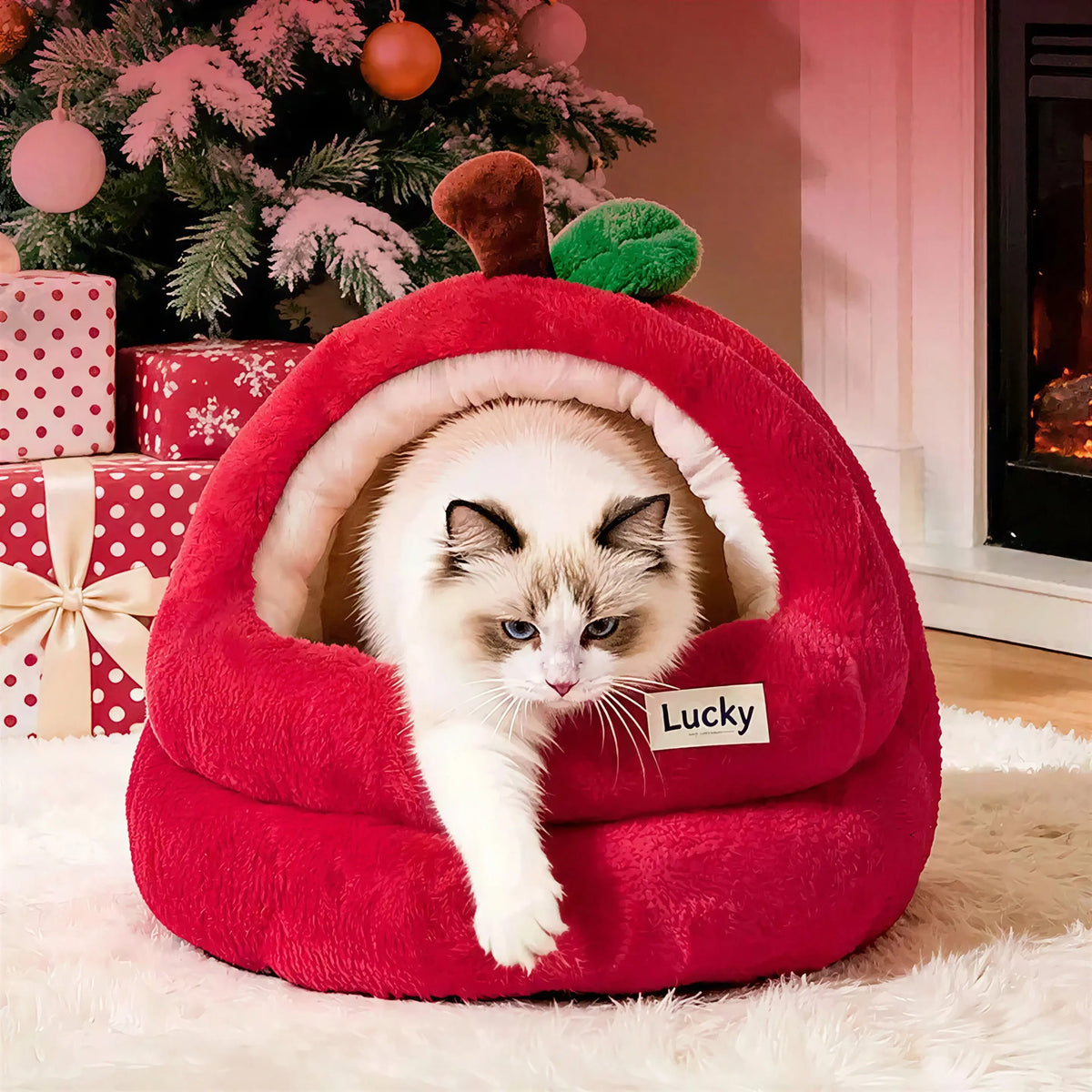Niche Pomme Rouge pour Chat Pour toi Mon chat