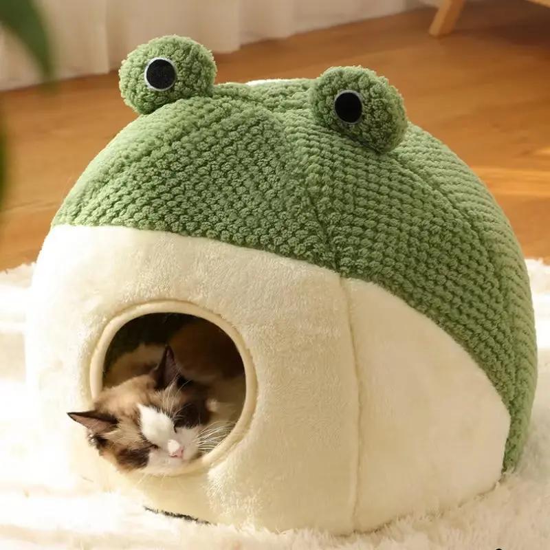Niche pour Chat Forme de Grenouille Pour toi Mon chat