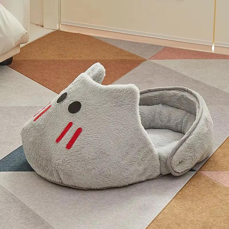 Niche pour Chat Grise Design de Pantoufle Pour toi Mon chat