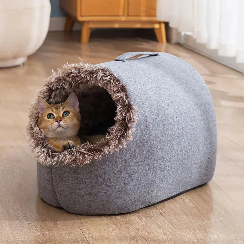 Niche pour chat en peluche chaude et douce Pour toi Mon chat