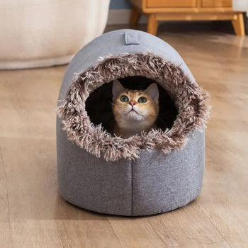 Niche pour chat en peluche chaude et douce Pour toi Mon chat