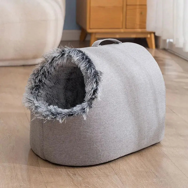 Niche pour chat en peluche chaude et douce Pour toi Mon chat