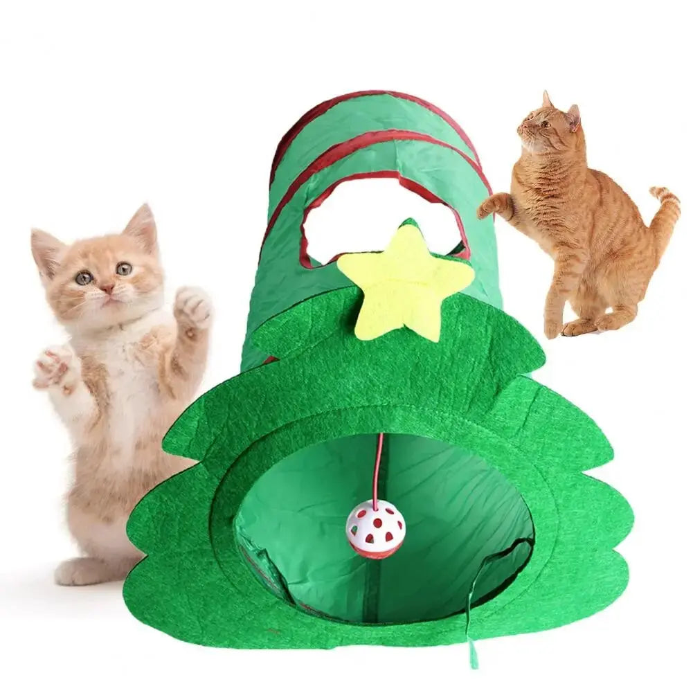 Noël Pour Chat Jouet Forme Tunnel Sapin De Noël Pliable Pour toi Mon chat