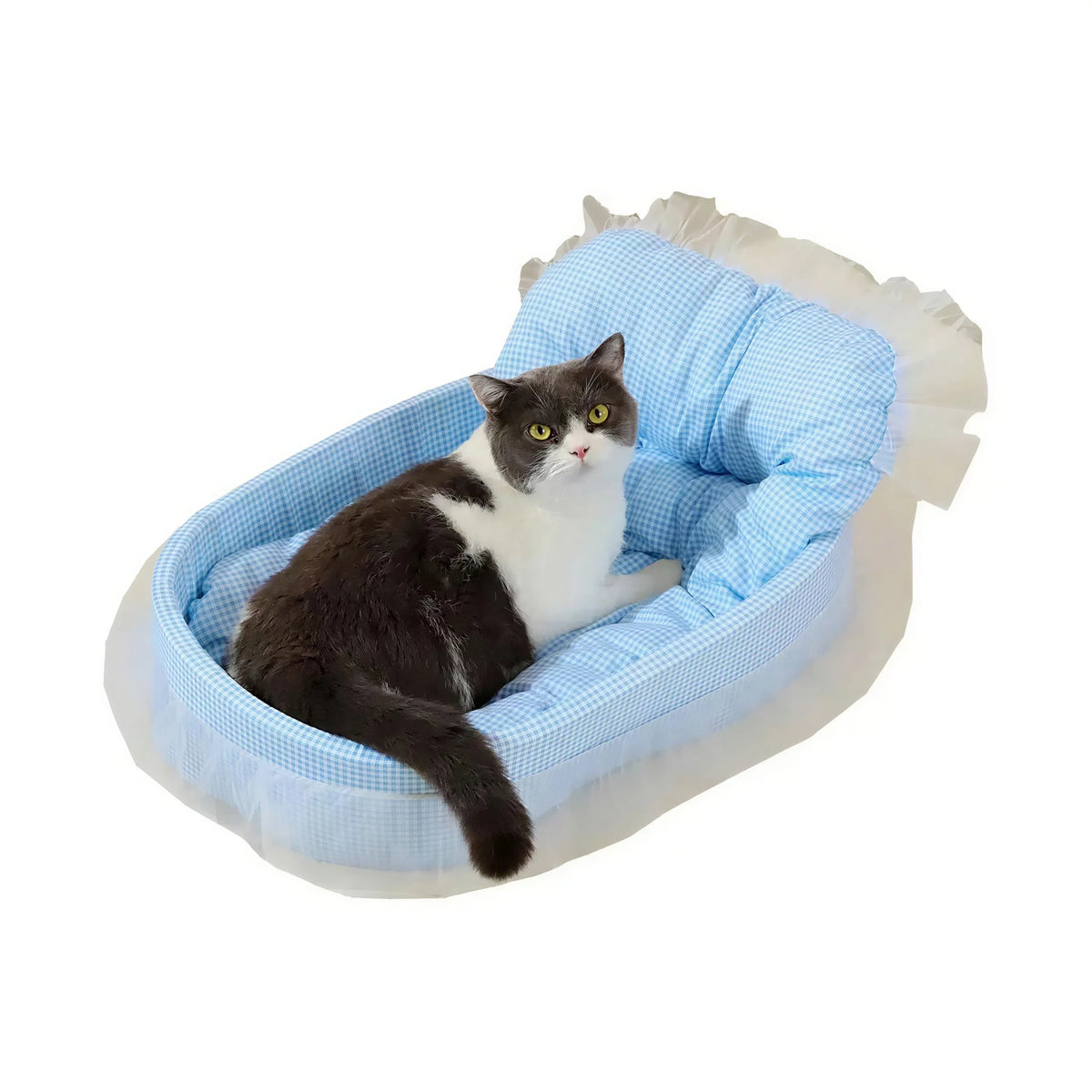 Panier Chat Douillet à Bordure Tulle Pour toi Mon chat