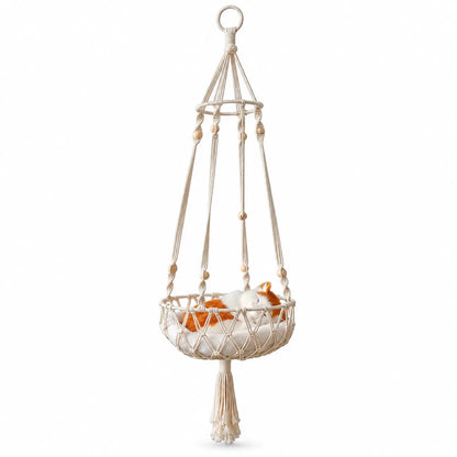 Panier Suspendu Macramé pour Chat Pour toi Mon chat