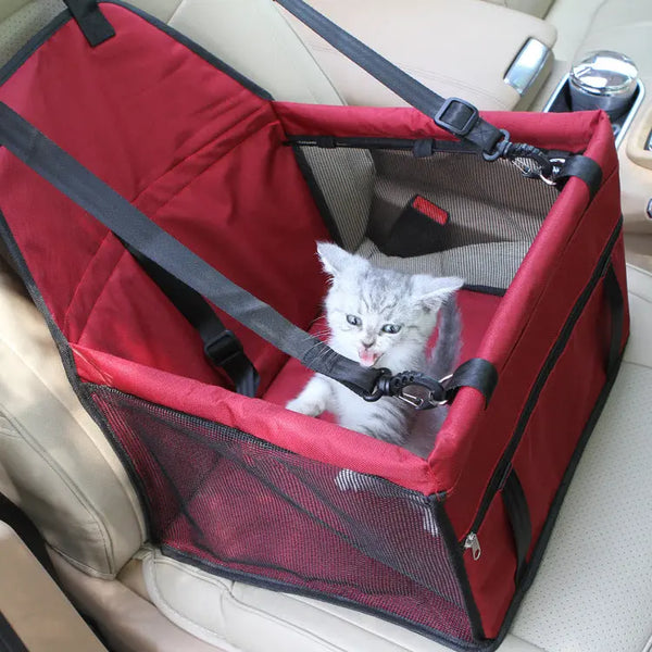 Panier de siège de voiture transportable et imperméable pour chat