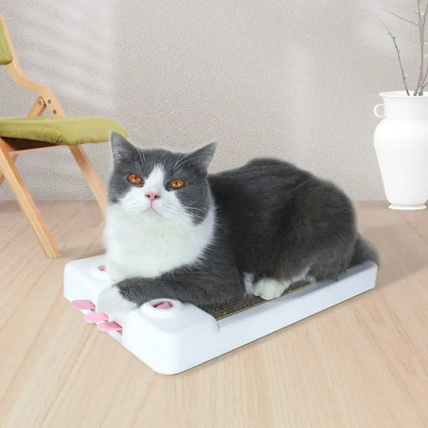 Planche à gratter en carton ondulé avec jeu à taupes pour chat Pour toi Mon chat