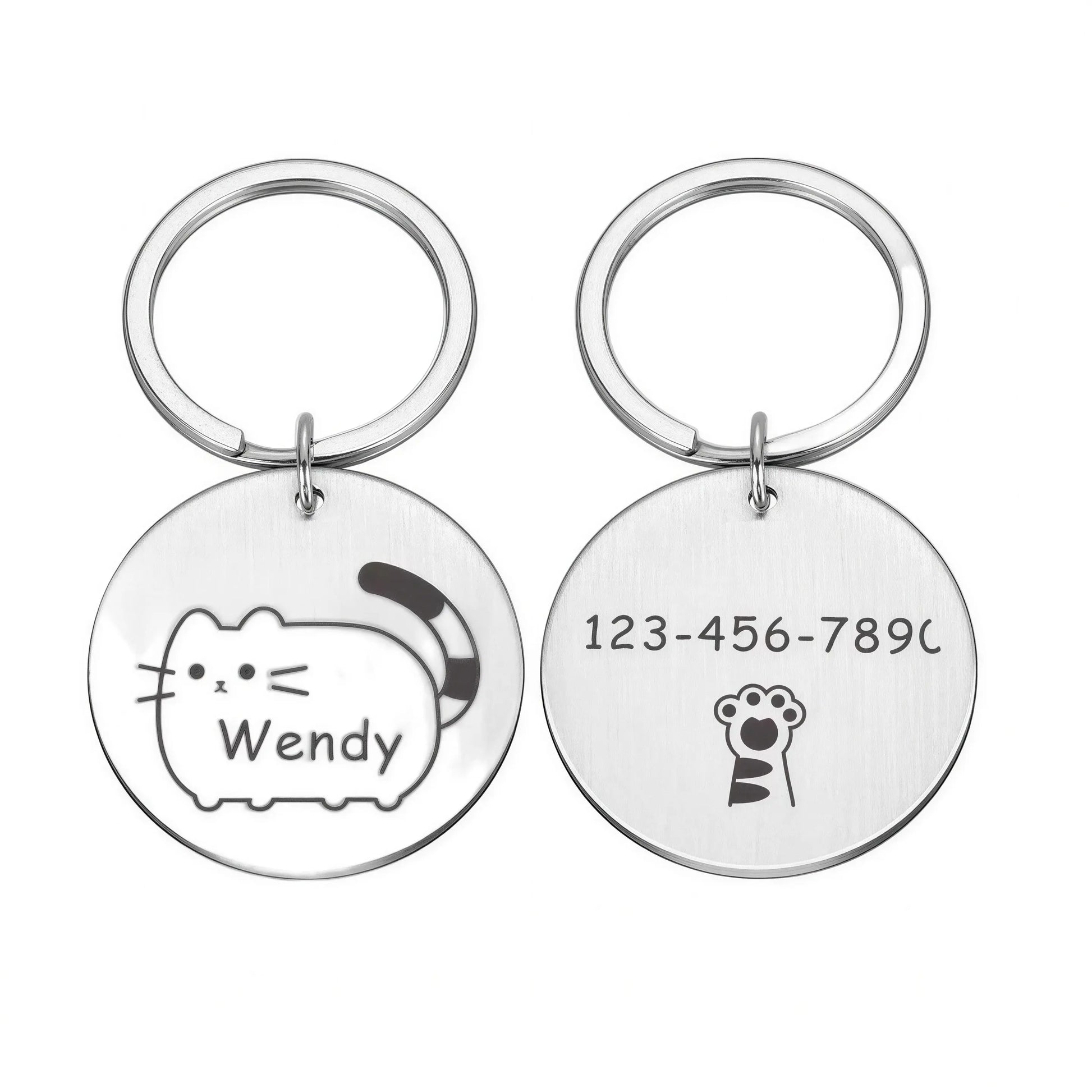Plaque de collier personnalisée en acier inoxydable pour chat Pour toi Mon chat