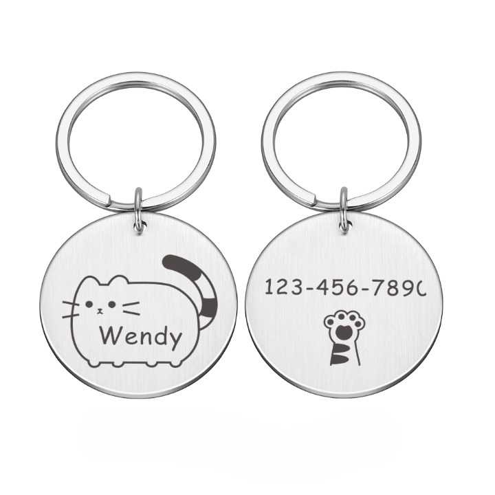 Plaque de collier personnalisée en acier inoxydable pour chat Pour toi Mon chat