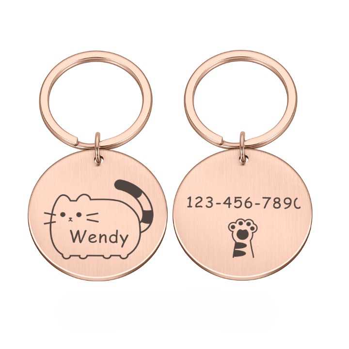 Plaque de collier personnalisée en acier inoxydable pour chat Pour toi Mon chat