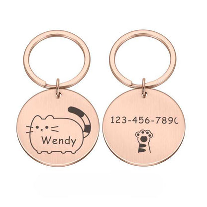 Plaque de collier personnalisée en acier inoxydable pour chat Pour toi Mon chat