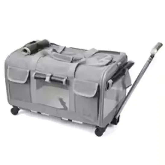 Poussette Chat Style Valise Respirante et Pliable Pour toi Mon chat