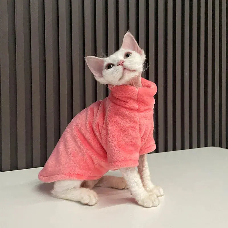 Pull Chat Polaire avec Col Roulé Pour toi Mon chat