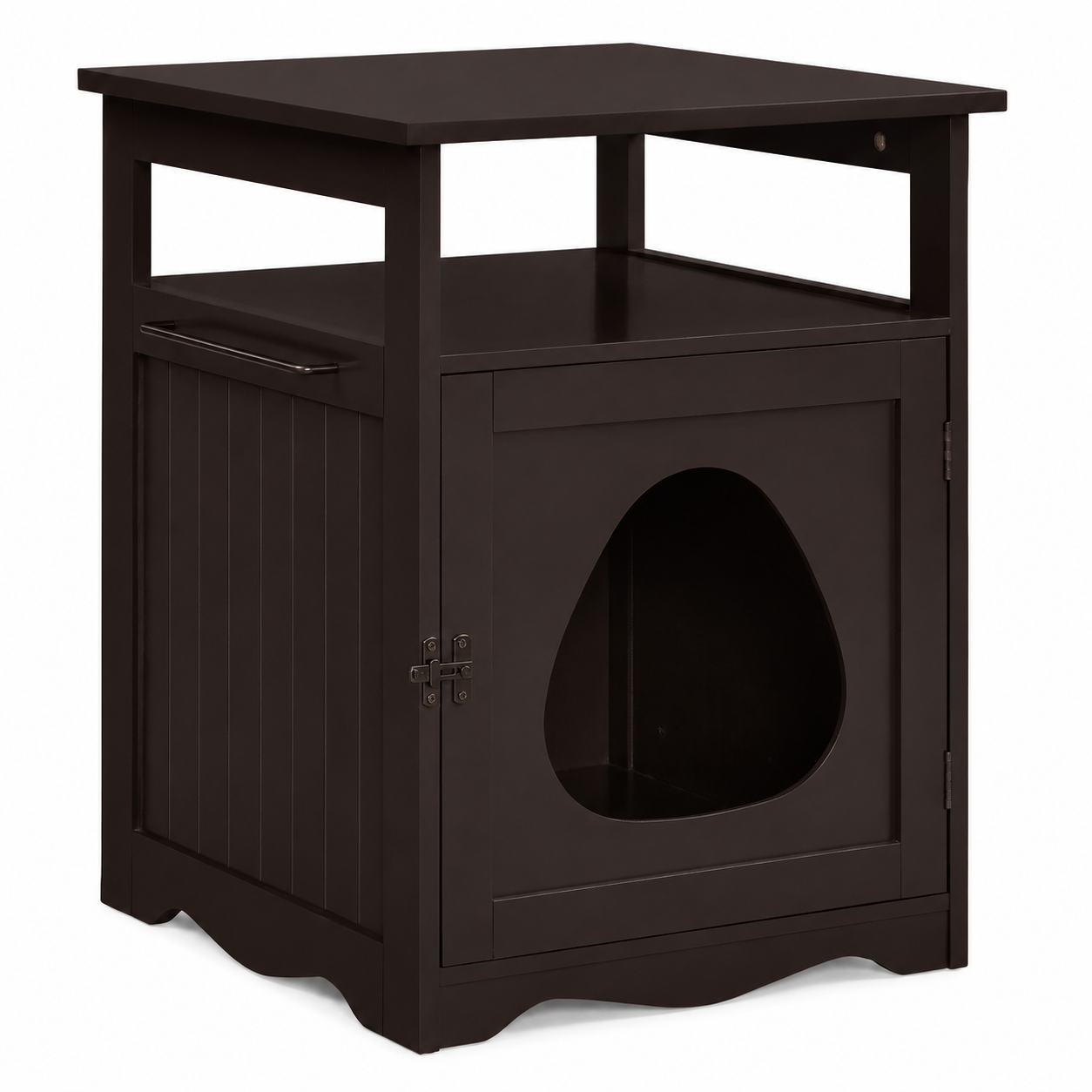 Meuble Litière Chat en Forme de Table d'Appoint - vue 1