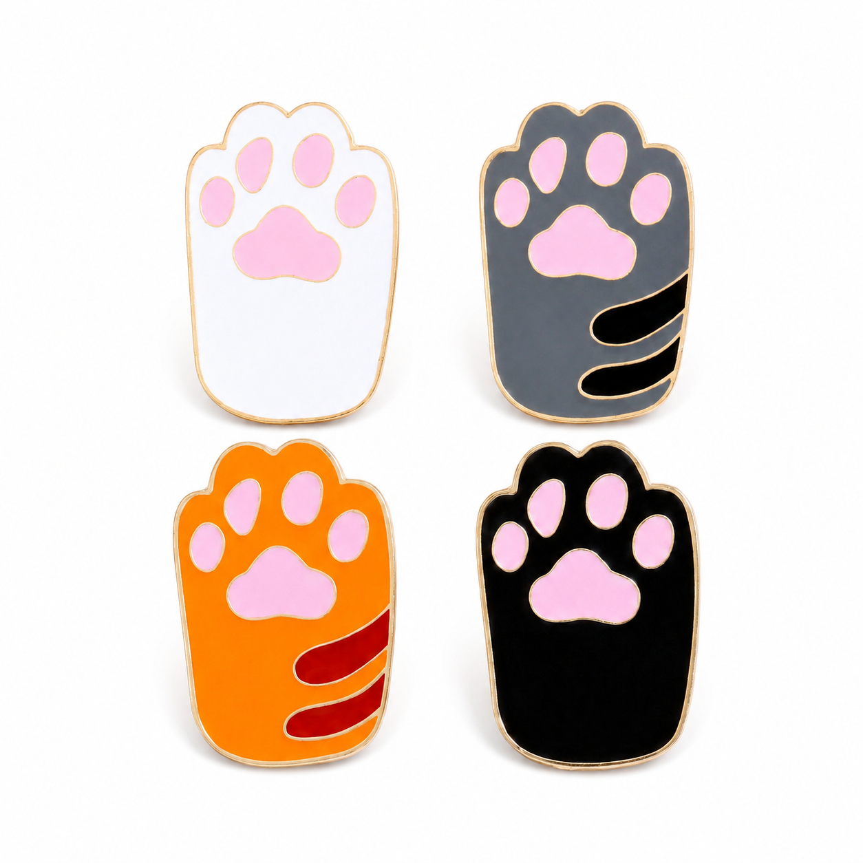 Épingles pin's colorées de pattes de chat Pour toi Mon chat