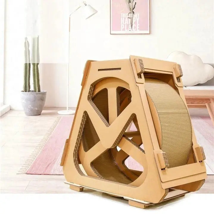 Roue pour Chat et Grattoir en Carton