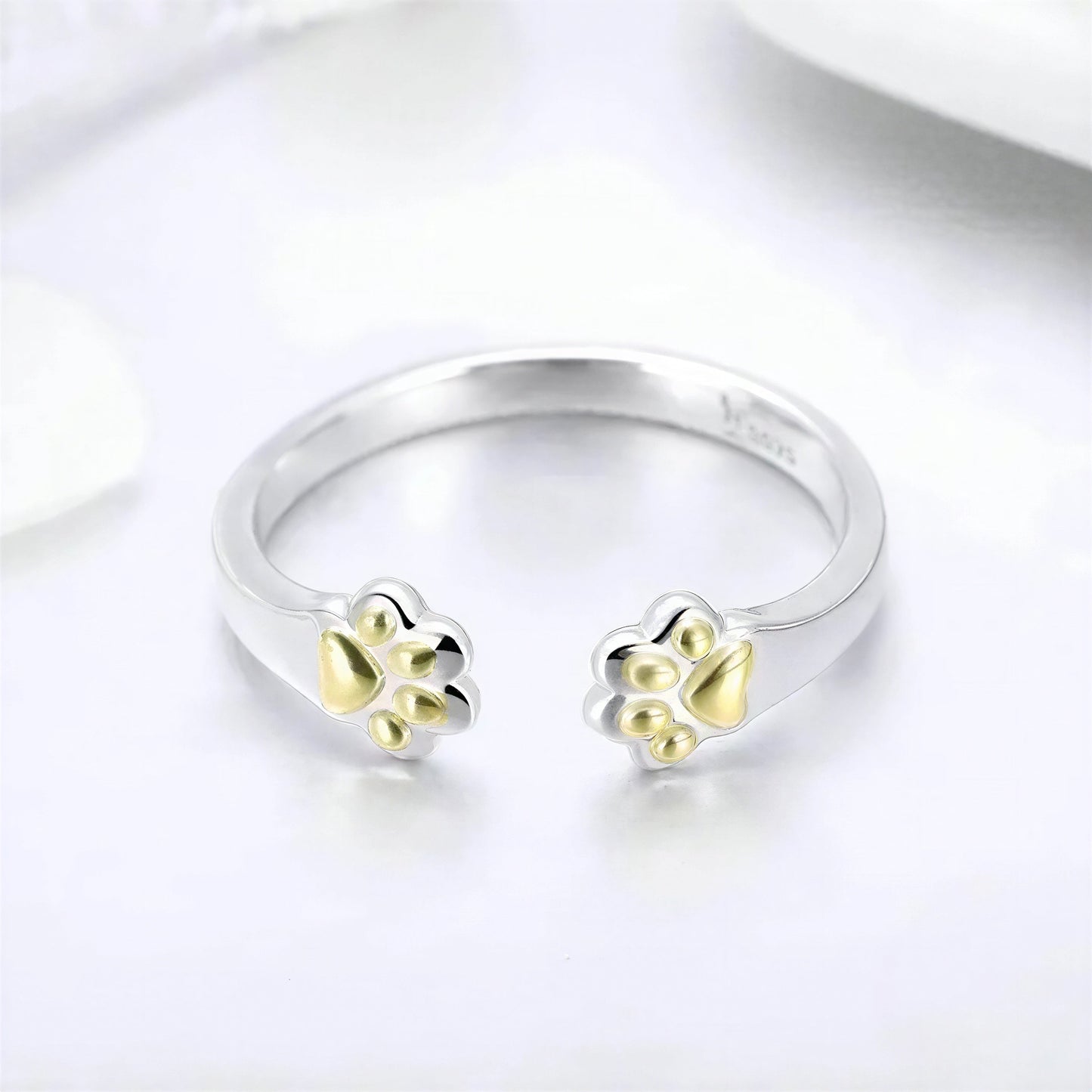 Bague Chat en Forme de Pattes pour Femme Pour toi Mon chat