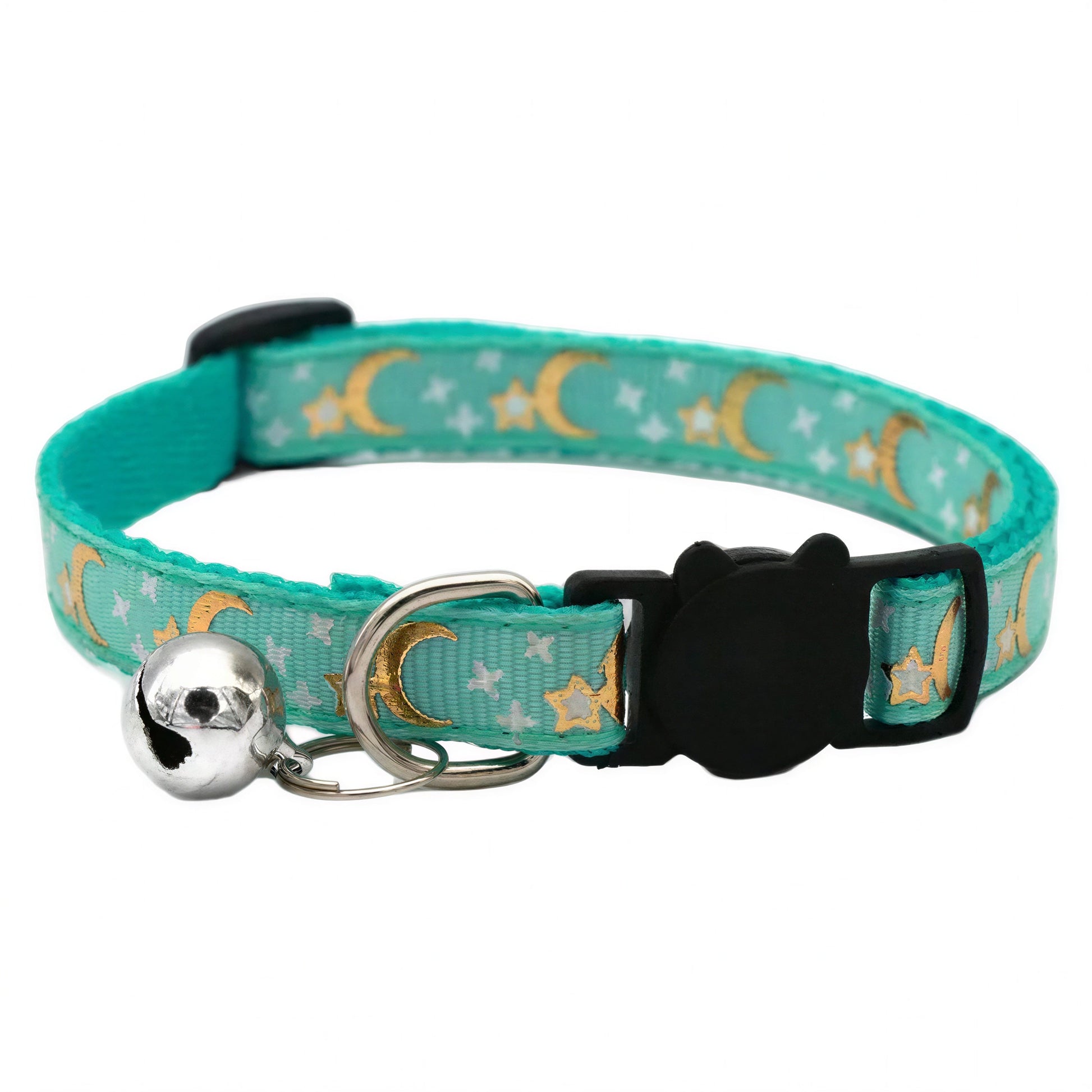 Collier Chat Anti Étranglement avec Motifs de Lunes et d'Étoiles Pour toi Mon chat