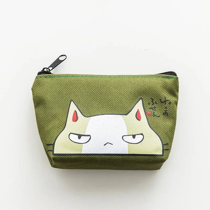 Sac à monnaie en toile de coton avec dessin de chats Pour toi Mon chat