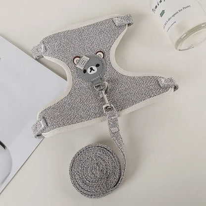 Sangle de poitrine en glaçure avec design d'ourson pour chat Pour toi Mon chat