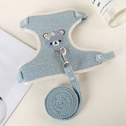 Sangle de poitrine en glaçure avec design d'ourson pour chat Pour toi Mon chat